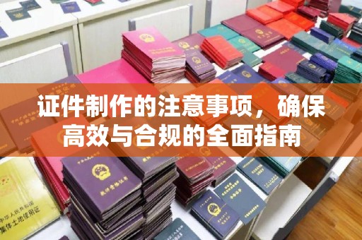 大甲证件制作的注意事项，确保高效与合规的全面指南